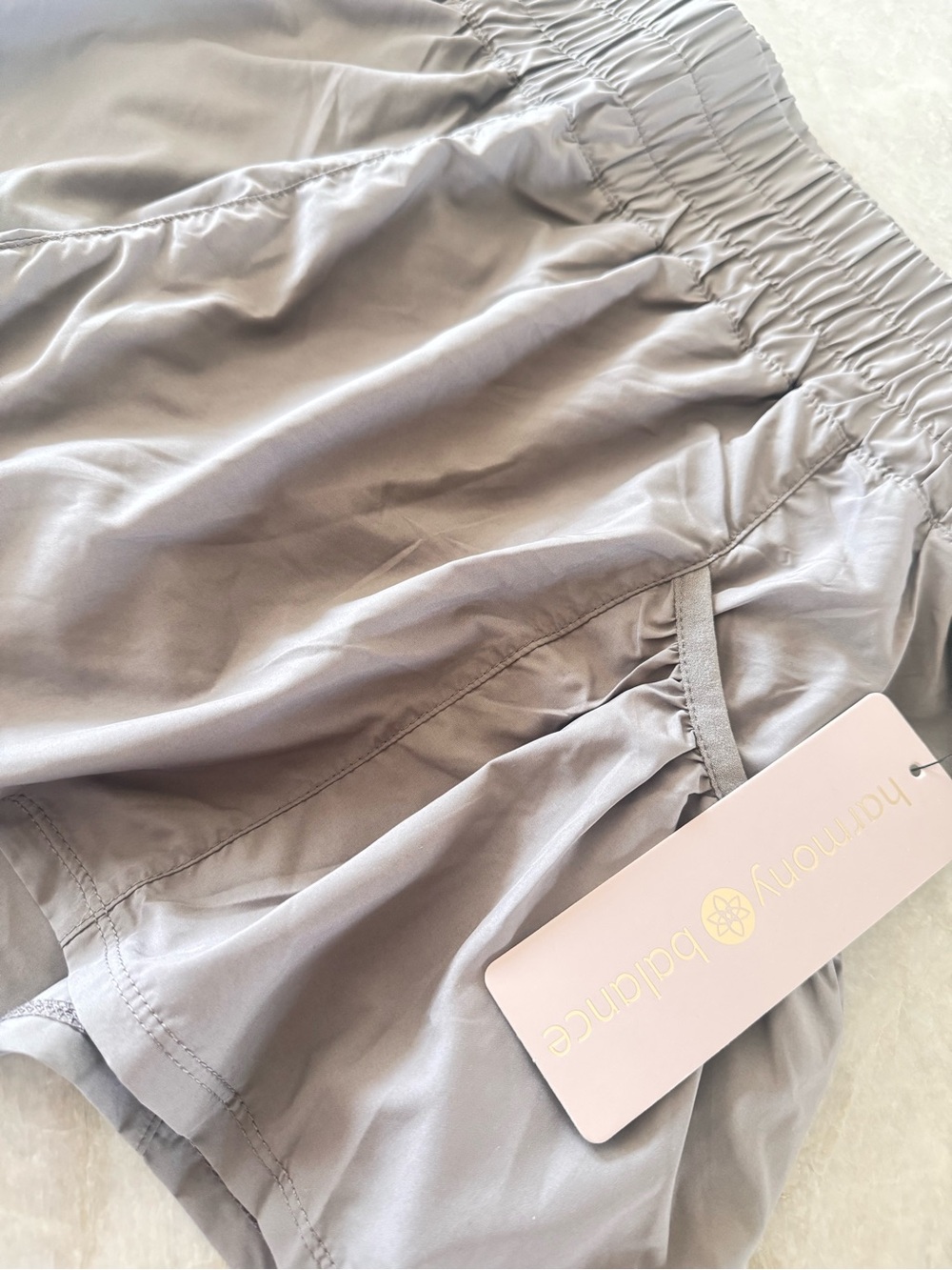 Harmony Balance NWT Tan Athletic Running Shorts Women’s Large Pockets